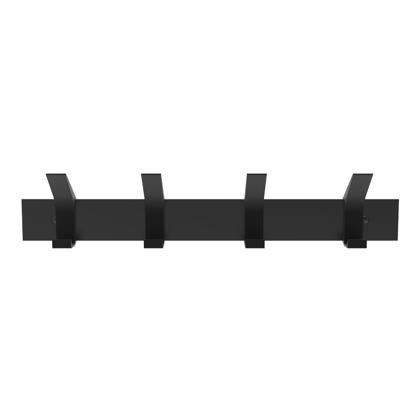 4 Black Sliding Hooks on Black Board Hat & Coat Rack