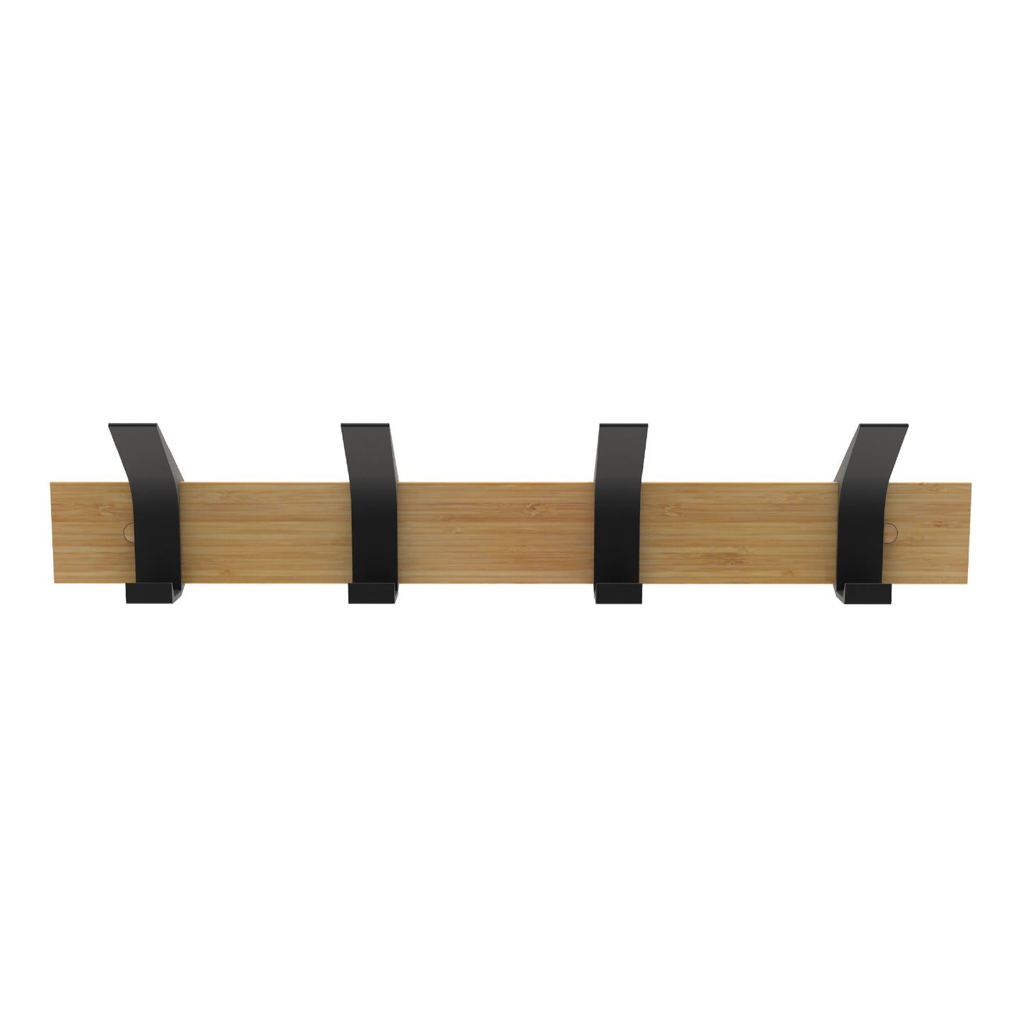 MODE 4 Black Sliding Hooks on Bamboo Board Hat & Coat Rack