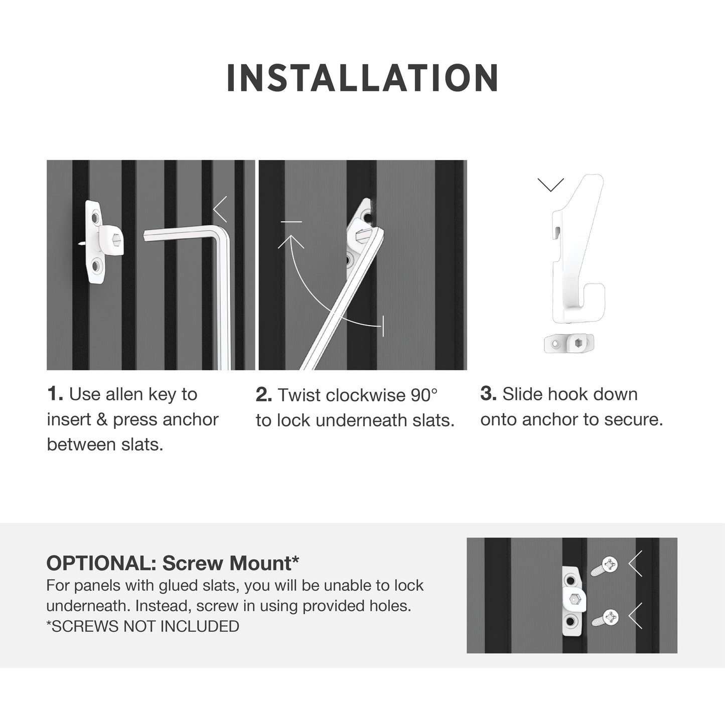 Acoustic Panelling Hat & Coat Hooks - 2 Pack