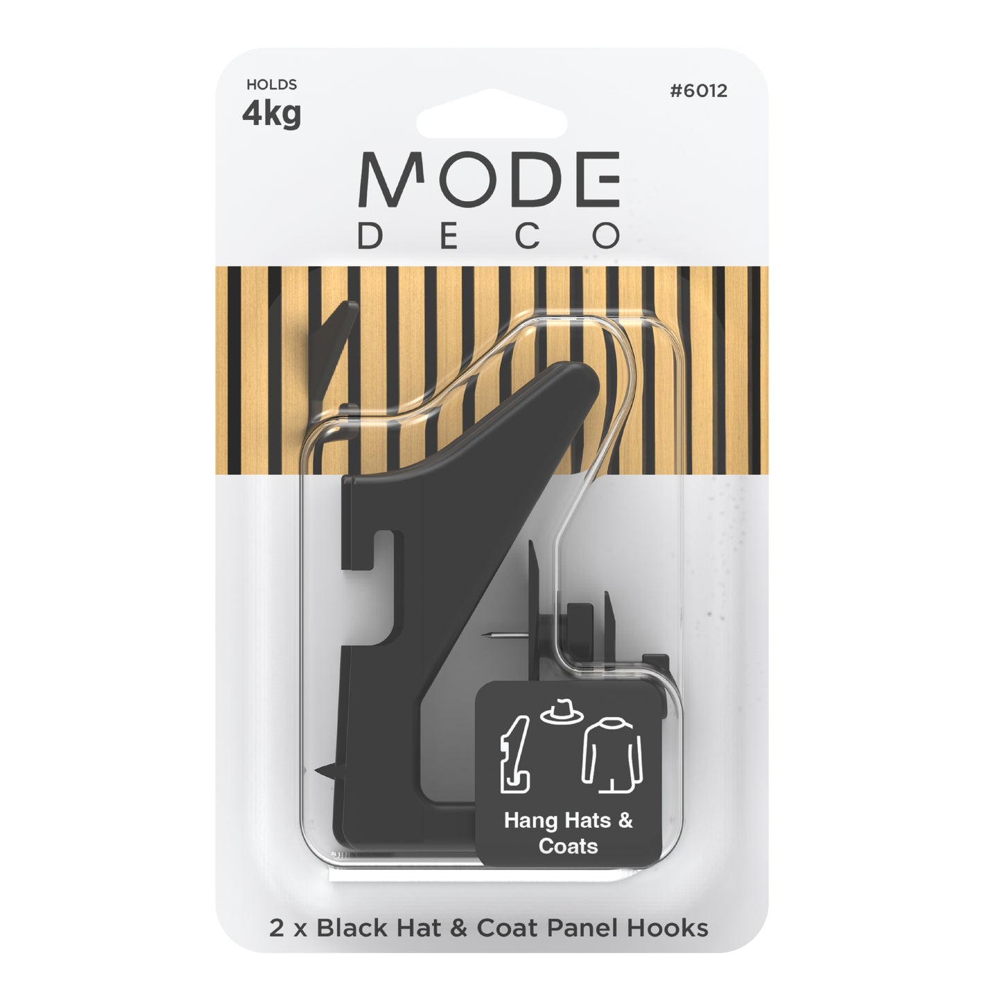 Acoustic Panelling Hat & Coat Hooks - 2 Pack