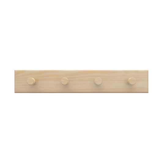 4 Timber Hooks on Pine Board Key Rack