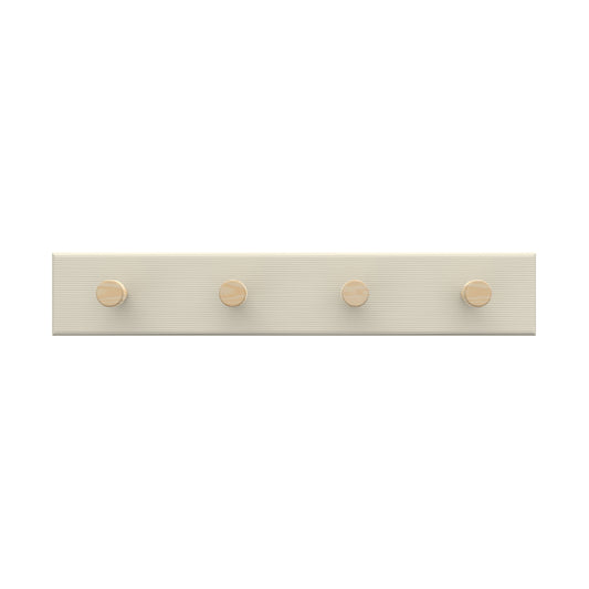 4 Timber Hooks on Beige Board Key Rack