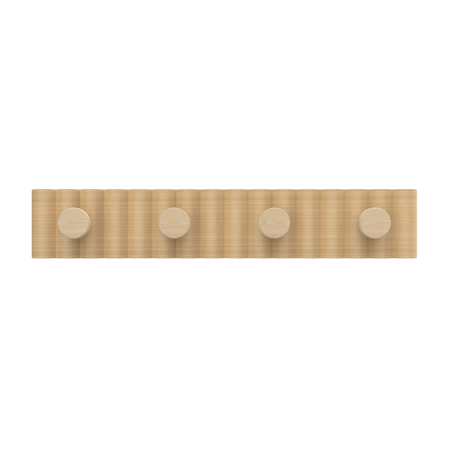4 Timber Hooks on Natural Board Hook Rack