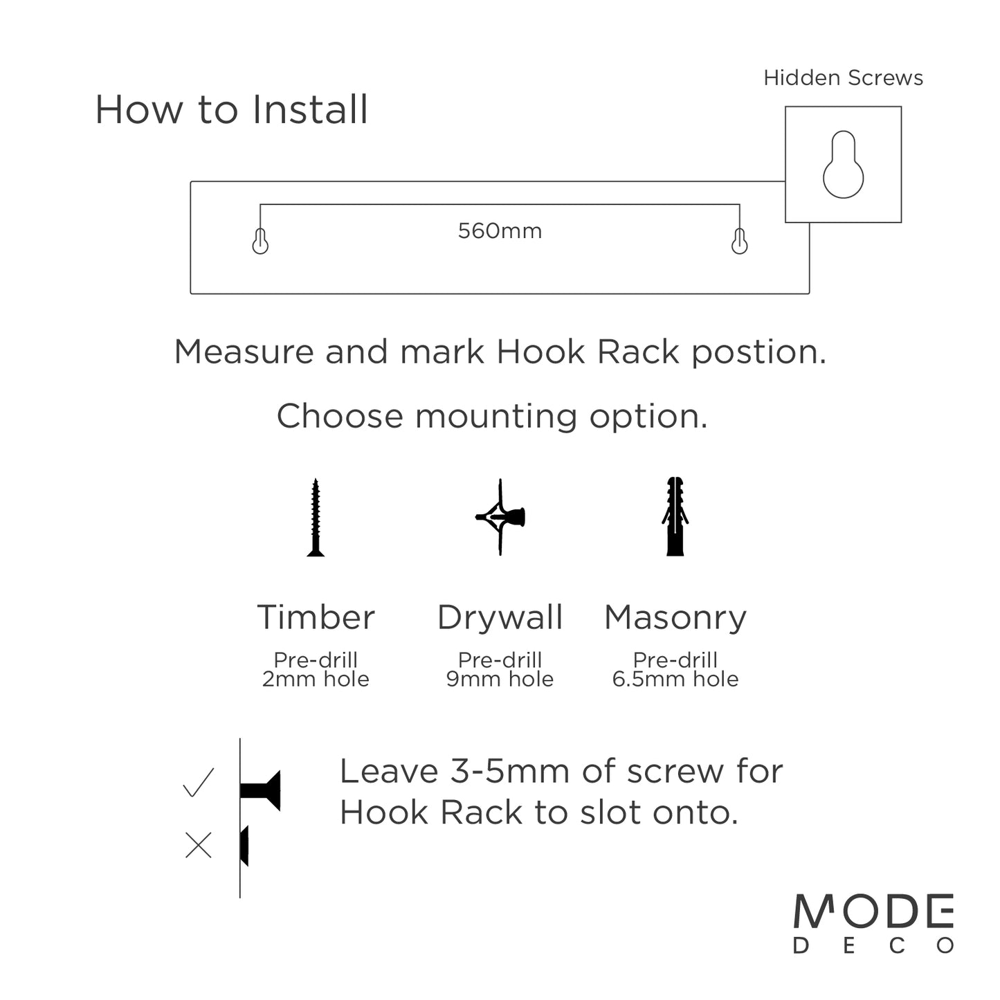 5 Timber Hooks on Green Board Hook Rack