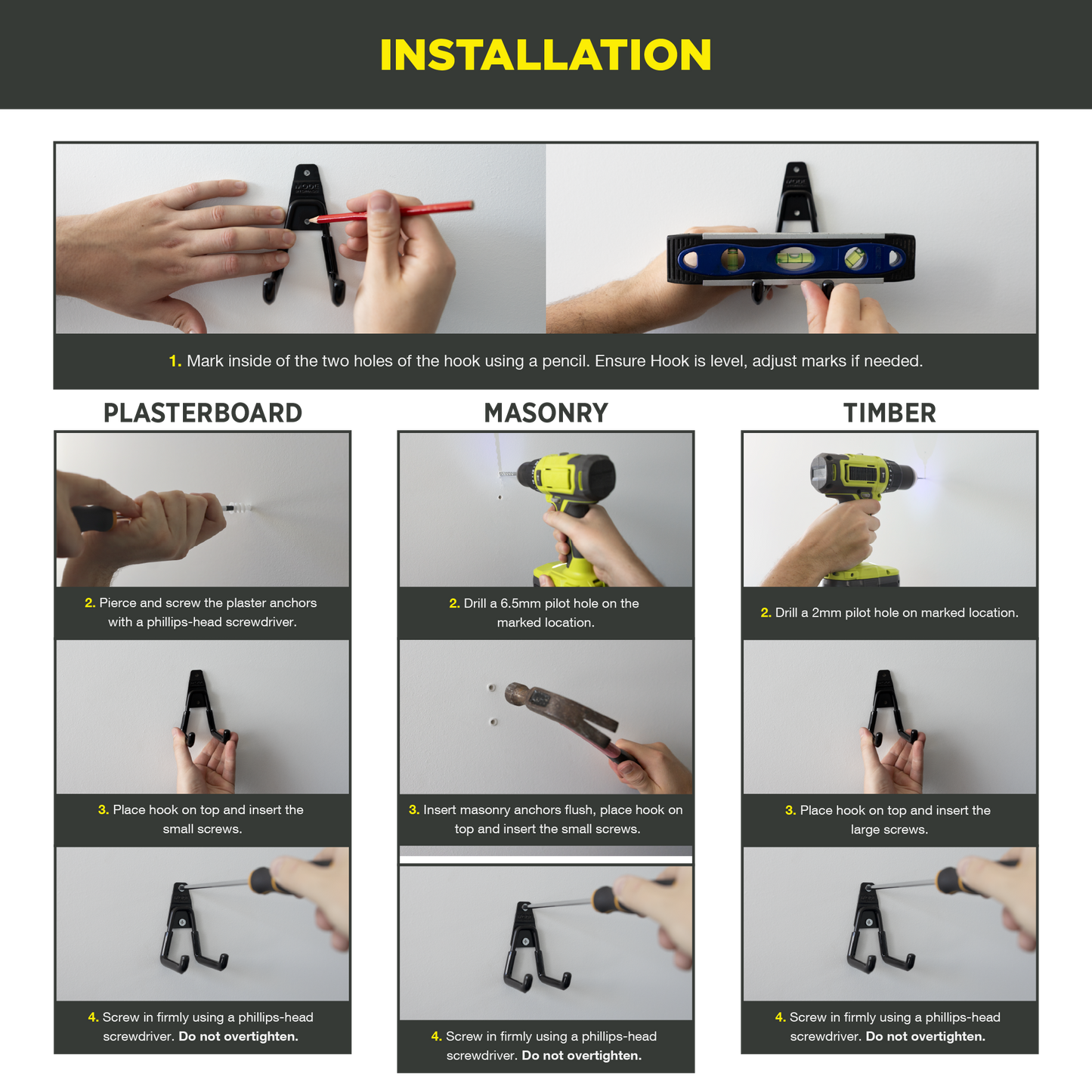 Storage Hook Kit - 3 Pack